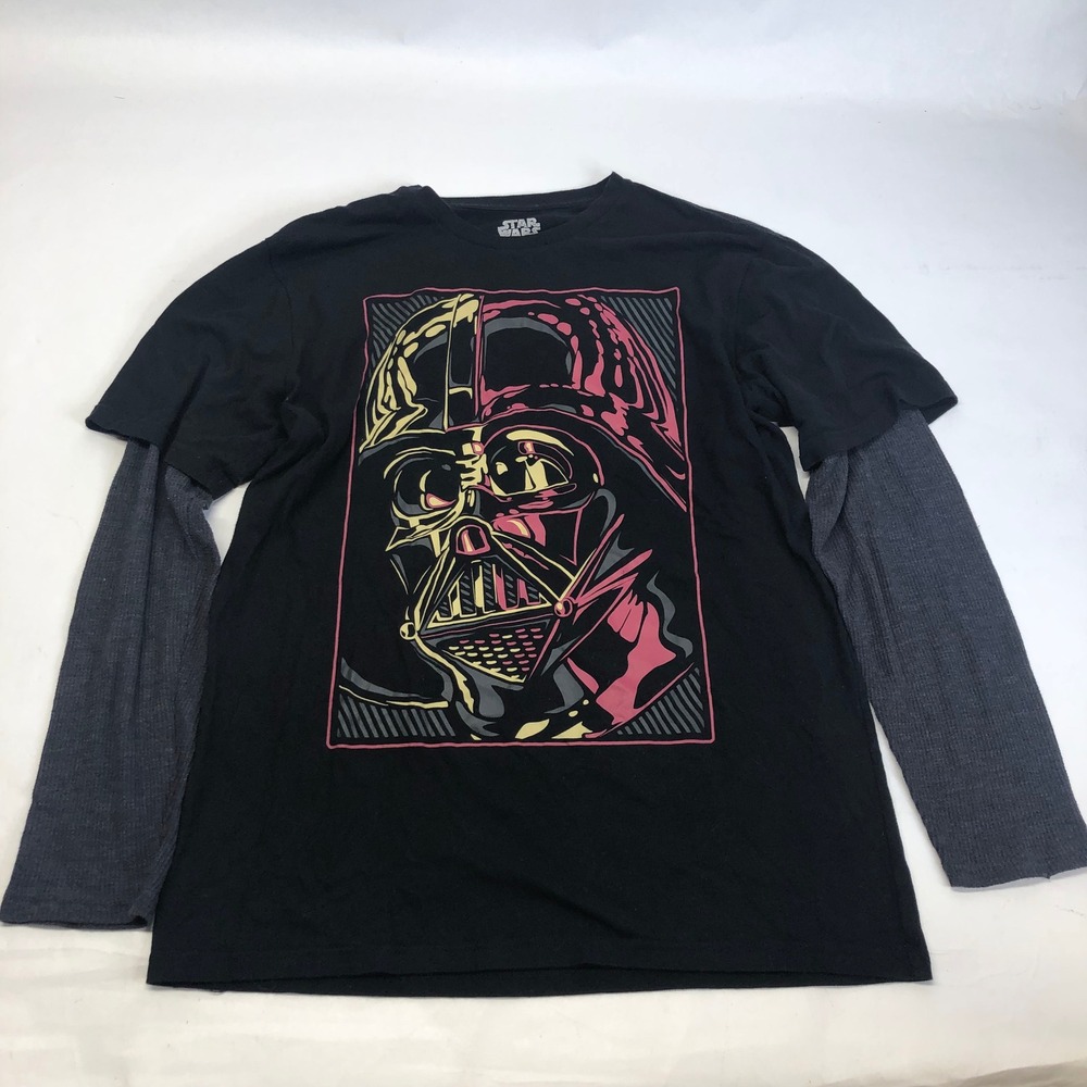 Star Wars Darth Vader‎ Graphic Mad Engine Layered Look T-Shirt Mens